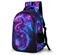 WECECE Mochila Primaria Estampado de Dragón 14 Años Chica Mochila Escolar Estilo de Chino Chico Secundaria Mochila Infantil Gran Capacidad, School Backpack Colegio Excursión