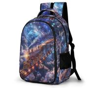 WECECE Mochila Primaria Ferrocarril Tren 14 Años Chica Mochila Escolar Cielo Tren Chico Secundaria Mochila Infantil Cómodas, School Bag para Vuelta al Cole Viaje y Actividades