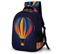 WECECE Mochila Primaria Globo Aerostático Aire Globo 14 Años Chica Mochila Escolar Colorido Niño Secundaria Mochila Infantil Resistentes, Bookbag Colegio Viaje y Uso Diario