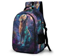 WECECE Mochila Primaria Golden Retriever 14 Años Chica Mochila Escolar Animal Cachorro Chico Secundaria Mochila Infantil Resistentes, Bookbag Colegio Excursión y Aire Libre