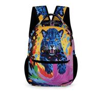 WECECE Mochila Primaria Guepardos Niños Niñas 1 Curso Bolsa Colegio Motivo Animal Leopardos 9 Años Backpack Correas Ajustables Bolsillo Frontal Bolsillos Laterales Regalo Cumpleaños