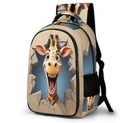 WECECE Mochila Primaria Jirafa Niño Escolares Curso 4-6 Bolsa Escolar Animal Jirafa Niña 10-12 Años Mochila Colegio, Backpack Práctica Duradera para Uso Diario y Paseo
