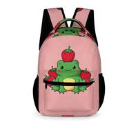 WECECE Mochila Primaria Kawaii Rana Niños y Niñas 9 Años Bolsa Colegio Pequeño Animal 4 Curso Mochila Estudiantes Resistente Uso Diario Bolsillo Frontal Bolsillos Laterales Vuelta al Cole
