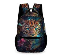 WECECE Mochila Primaria Leopardos Niños Niñas 1 Curso Bolsa Colegio Motivo Animal Guepardos 9 Años Backpack Correas Ajustables Bolsillo Frontal Bolsillos Laterales Regalo Cumpleaños