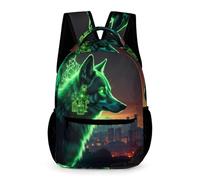WECECE Mochila Primaria Lobo Preescolar a Primaria 7 Años Mochila Motivo Animal Lobos 1-3 Curso Niña Escolares Niño Backpack Correas Ajustables Libros Cuadernos Botella Paseo Viaje Colegio
