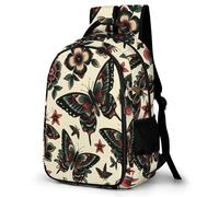 WECECE Mochila Primaria Mariposas Niño Escolares Curso 4-6 Bolsa Escolar Estampado Mariposa 3D Niña 10-12 Años Mochila Colegio, Backpack Práctica Duradera para Uso Diario y Paseo