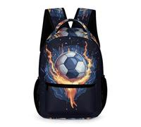 WECECE Mochila Primaria Motivo de Fútbol para Niños y Niñas 2-4 Curso Mochila Colegio Balón de Fútbol 7-11 Años Bookbag Correas Ajustables Cosas de Colegio Botella Regalo Cumpleaños