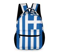 WECECE Mochila Primaria Motivo de Griego Bandera Niños 8-12 Años Mochila de 1 Curso Niñas Curso 1-4 Bookbag para Libros Cuadernos Bolsillo Frontal Bolsillos Laterales Outdoor Tiempo Libre