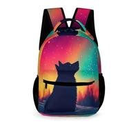 WECECE Mochila Primaria Patrón de Lobo Curso 1-4 Niños Mochila Colegio Motivo Animal Lobo 1 Curso Niñas 10-13 Años Daypack Bolsillo Frontal Bolsillos Laterales Paseo Viaje Colegio