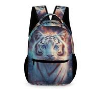WECECE Mochila Primaria Tigre Infantil Colegio 7 Años Mochila Colegio Patrón Animal 1-2 Curso Niños Niñas Bolsa Escolar Libros Cuadernos Bolsillo Frontal Bolsillos Laterales Regalo Cumpleaños