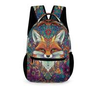 WECECE Mochila Primaria Zorro Curso 2-5 Chicos Bolsa Colegio Motivo Animal Zorro 1 Curso Chicas 7-11 Años Mochila Estudiantes para Libros Cuadernos Cosas de Colegio Botella Vuelta al Cole