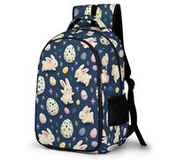 WECECE Mochila Rabbit Easter Eggs Escolar Niña, Mochilas Primaria Escolares Transpirable para Infantil Niño De 8 10 12 Años, Kawaii Mochila Chicas Colegio con Bunny