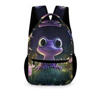 WECECE Mochila Rana Motivo Niña Niño 7-11 Años Bolsa Escolar Pequeño Animal Curso 2-6 Escolares Mochila de Colegio Formato Grande 43x32x15 cm para Actividades Diarias