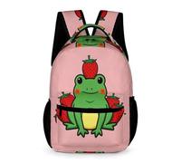 WECECE Mochila Rana Niña Niño 8-12 Años Mochila Secundaria Pequeño Animal Curso 3-6 y 1º ESO Escolares Bolsa Escolar Formato Grande 43x32x15 cm Uso Diario Libros y Cuadernos