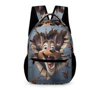 WECECE Mochila Reno Escolar Niña Estampados Coloridos 3D Mochila Escolar Animal Cracker 3D Infantil, Niños Niñas Estudiantes Mochilas Escolares