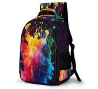 WECECE Mochila Secundaria Acuarela Chico 9-14 Años Bolsa Escolar Arte Estilo Chica Curso 1-3 Mochila Juvenil, Backpack Moderna Ligera para Senderismo y Salidas Escuela y Ocio