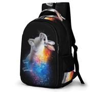 WECECE Mochila Secundaria Conejito Chico 10-15 Años Bolsa Escolar Animal Conejo Chica ESO 1º-2º Mochila Juvenil, Backpack Resistente y Cómoda para Escuela y Viaje Gran Capacidad