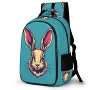 WECECE Mochila Secundaria Conejo 4º-6º Curso Chicos Mochila Instituto Diseño de Animal Conejo 12 Años Niñas Mochilas Escolares Ajustable, Daypack Instituto Viaje y Uso Diario