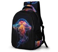 WECECE Mochila Secundaria Diseño de Medusa Chica 14 Años Mochila Océano Criaturas Escolares Instituto School Bag Duradera Grande Ligera Excursión Regalo Cumpleaños Regalo Diario