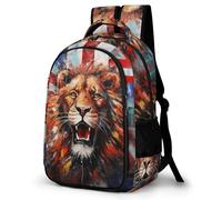 WECECE Mochila Secundaria Estampado de León 4º-6º Curso Chicos Mochila Instituto Animal León 12 Años Niñas Mochilas Escolares Ajustable, Daypack Instituto Viaje y Uso Diario