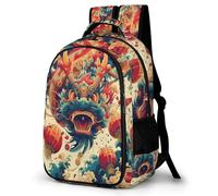 WECECE Mochila Secundaria Estilo de Dragón Chino 4º-6º Curso Chicos Mochila Instituto Dragón 12 Años Niñas Mochilas Escolares Resistentes, Backpack Colegio Paseo y Excursión