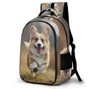 WECECE Mochila Secundaria Galés Corgi Cachorro 4º-6º Curso para Chicos Mochila Instituto Perro 12 Años Niñas Mochilas Escolares Resistentes, Backpack Colegio Paseo y Excursión