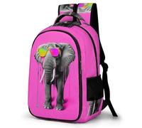 WECECE Mochila Secundaria Ilustración de Elefante 4º-6º Curso Chicos Mochila Instituto Animal 12 Años Niñas Mochilas Escolares Resistentes, Backpack Colegio Paseo y Excursión