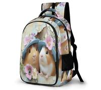 WECECE Mochila Secundaria Kawaii Conejillo de Indias Chico 13-16 Años Bolsa Escolar Animal Chica ESO 1º-4º Mochila Juvenil, Daypack Impermeable Duradera para Uso Diario y Deporte Escuela y Ocio