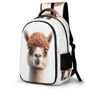 WECECE Mochila Secundaria Llama Patrón Chica 11-15 Años Mochila de Animal Ilustración Niña Estudiantes School Bag Impermeable Grande Duradera Viaje Uso Diario Regalo Diario
