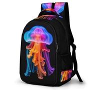 WECECE Mochila Secundaria Motivo Medusa Chico 13-16 Años Bolsa Escolar Vida Marina Chica ESO 1º-4º Mochila Juvenil, Daypack Impermeable Duradera para Uso Diario y Deporte Escuela y Ocio