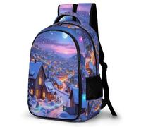 WECECE Mochila Secundaria Nevado Paisaje Chico 10-15 Años Bolsa Escolar Paisajes Chica ESO 1º-2º Mochila Juvenil, Backpack Resistente y Cómoda para Escuela y Viaje Gran Capacidad
