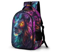 WECECE Mochila Secundaria Patrón León Chico 10-15 Años Bolsa Escolar Animal Chica ESO 1º-2º Mochila Juvenil, Backpack Resistente y Cómoda para Escuela y Viaje Gran Capacidad