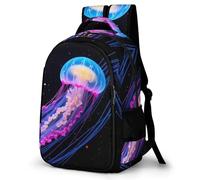 WECECE Mochila Secundaria Patrón Medusa Chico 11-14 Años Bolsa Escolar Océano Criatura Chica Estudiantes 12-16 Mochila Juvenil, School Bag Moderna Ligera para Regalo de Cumpleaños