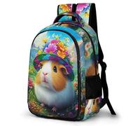WECECE Mochila Senderismo Adolescente Grande Capacidade, Mochila Ligera con Guinea Pig, Mochilas Escolares Animal Bonito para Trekking