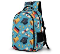WECECE Mochila Senderismo Adolescente Grande Capacidade, Mochila Ligera con Tema de Graduación, Mochilas Escolares Bandera de Alemania para Trekking