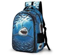 WECECE Mochila Shark Escolar Niños - Mochila Ocean Creature Colegio Niña Chicos para Portátil, Gran Mochilas para Adolescentes Vuelta Al Cole