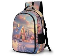 WECECE Mochila Snowy Scenery para Chicas Adolescentes, Informal Mochilas Escolar para Los Cursos 3-9, Mochila Escolar De Landscapes Colegio y Viajes