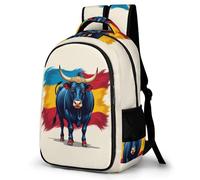 WECECE Mochila Spanish Fighting Bull Escolar Niña, Mochilas Escolar Niño 1º-5º Curso, Mochila para Adolescente con Gatotle para Colegio y Viajes