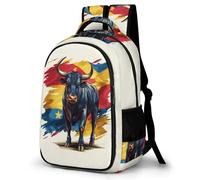 WECECE Mochila Spanish Fighting Gatotle Colegio Niño 8-12 Años-Mochila Escolar Primaria Infantil Ligera con Bull para La Escuela, Viajes y El Día a Día