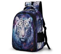WECECE Mochila Tiger Motif Adolescente Grande Capacidade, Mochila Ligera con Animal Tiger, Mochilas Escolares Ligera para Escuela Outdoor Viaje