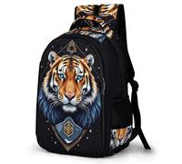 WECECE Mochila Tiger Motif Adolescente Grande Capacidade, Mochila Ligera con Animal Tiger, Mochilas Escolares Ligera para Escuela Outdoor Viaje