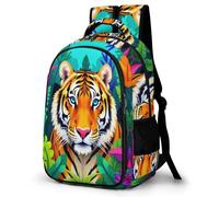 WECECE Mochila Tiger Pattern para Niñas - Mochila Escolar Niño Ligera - Mochilas Escolares con Animal para Chicas Adolescentes 7 a 14 Años Colegio Viajes