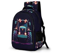 WECECE Mochila Tillage Machine para Chicas Adolescentes, Informal Mochilas Escolar para Los Cursos 3-9, Mochila Escolar De Car Design Colegio y Viajes