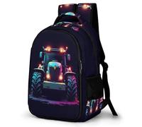 WECECE Mochila Tractor Design para Chicas Adolescentes, Informal Mochilas Escolar para Los Cursos 3-9, Mochila Escolar De Car Motif Colegio y Viajes