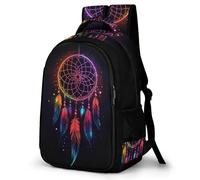 WECECE Mochila Tribal DreamGatocher Escolar Niña, Mochilas Primaria Escolares Transpirable para Infantil Niño De 8 10 12 Años, Kawaii Mochila Chicas Colegio con Feathers