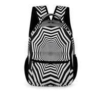 WECECE Mochila Visual Vertigo Escolares 8 Años Mochila Primaria Simple Rayas Curso 3 Niños Bolsa Escolar Práctica 43x32x15 cm Actividades Diarias Libros y Cuadernos