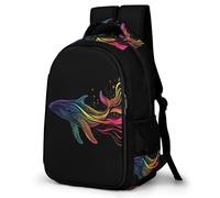 WECECE Mochila Whale Adolescente Grande Capacidade, Mochila Ligera con Marine Animal, Mochilas Escolares Ligera para Escuela Outdoor Viaje