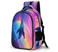 WECECE Mochila Whale Motif para Niñas - Mochila Escolar Niño Ligera - Mochilas Escolares con Vida Marina para Chicas Adolescentes 7 a 14 Años Colegio Viajes