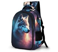 WECECE Mochila Wolves Escolar Niño Primaria, Mochila Colegio para Chicos 8-12 Años, Ligera Mochilas con Animal Lobo para Viajes y Uso Diario