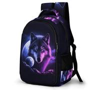 WECECE Mochila Wolves Motif Escolar Niña Adolescente, Mochilas Animal Lobo Infantil Informal Gran Capacidad, Bonita Mochila De Viaje para Niños De 8 10 12 14 Años